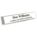 2 x 8 Silver Desk Hldr w/Plate