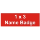 1 x 3 Name Badge